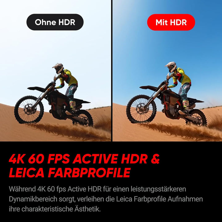 Insta360 Ace Pro Motorrad-Bundle – wasserdichte Action-Kamera mit Leica-Sensor und AI-Rauschunterdrü