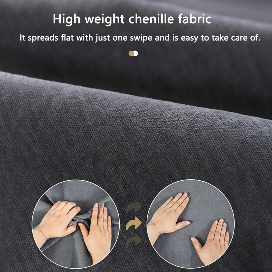 JJRETGY Sofabezug Chenille 1 2 3 4 Sitzer, Ecksofa L Form Sofaüberwurf, rutschfeste Sofabezüge, Warm