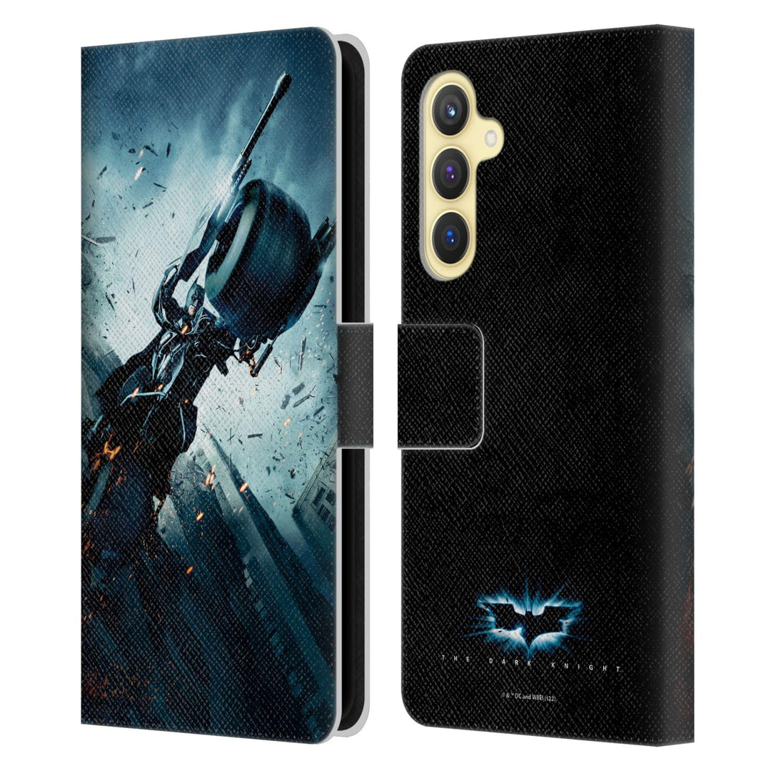 Head Case Designs Offizielle The Dark Knight Batman Batpod Wichtige Kunst Leder-Wallet-Hülle Kompati