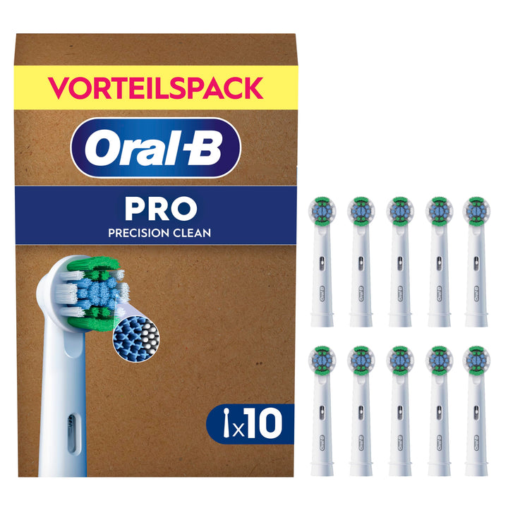 Oral-B Pro Precision Clean Aufsteckbürsten für elektrische Zahnbürste, 10 Stück, Zahnreinigung, X-Bo