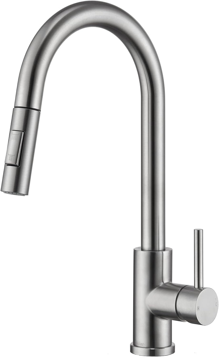 Tohlar Wasserhahn Küche, 360° Schwenkbar Küchenarmatur mit Ausziehbare Brause, Hochdruck Mischbatter