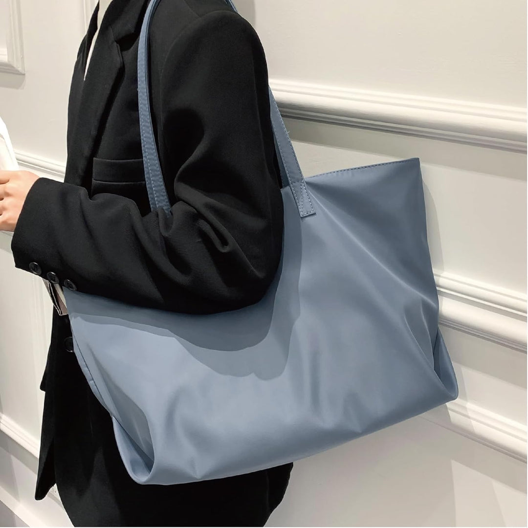 MAYMOONER Frauen Nylon Einkaufstasche Grosse Handtasche Lässige Umhängetasche für Arbeit Universität