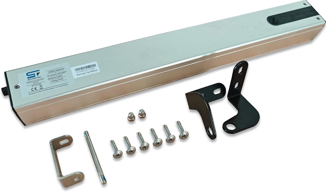 SCHARTEC Fenster Motor Set 230v elektrisch mit Schalter und Fernbedienung Kippfenster Dachfenster Fe