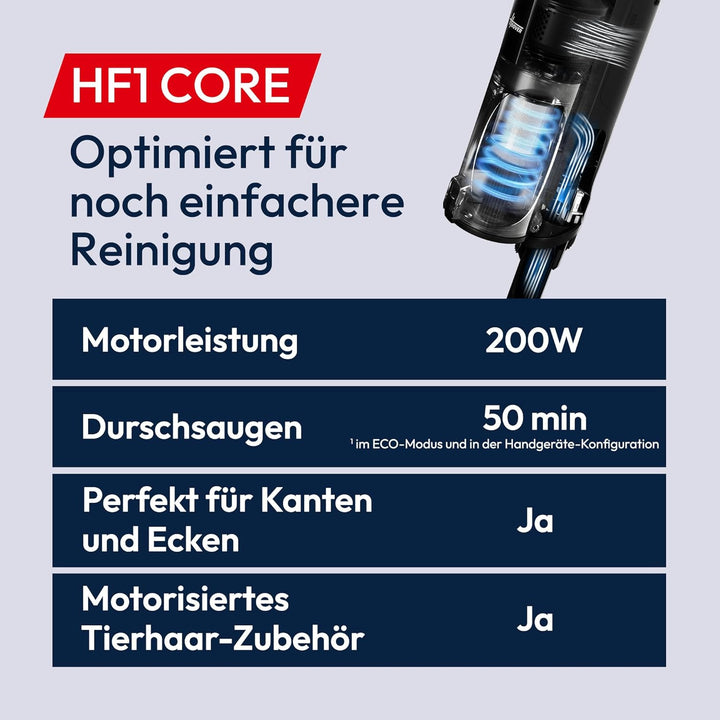 Hoover Akku-Staubsauger kabellos HF1 CORE Pet mit Turbodüse für Tierhaare, Handstaubsauger mit max.