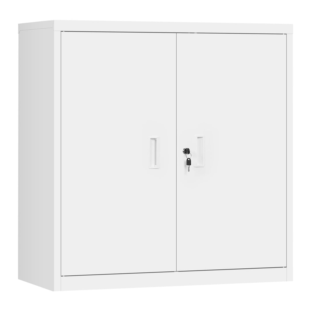 WOLTU Aktenschrank abschliessbar, Ordnerschrank mit höhenverstellbarem Einlegboden, Metallschrank mi