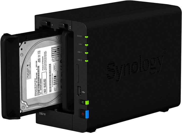Synology DS218/2G/20T-WDRED NAS-Systeme 20To Schwarz WD Rot 20To, WD Rot 20To