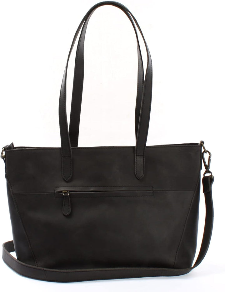 LECONI Schultertasche Henkeltasche für Frauen DIN-A4 Businesstasche für Notebook Handtasche Leder Sh