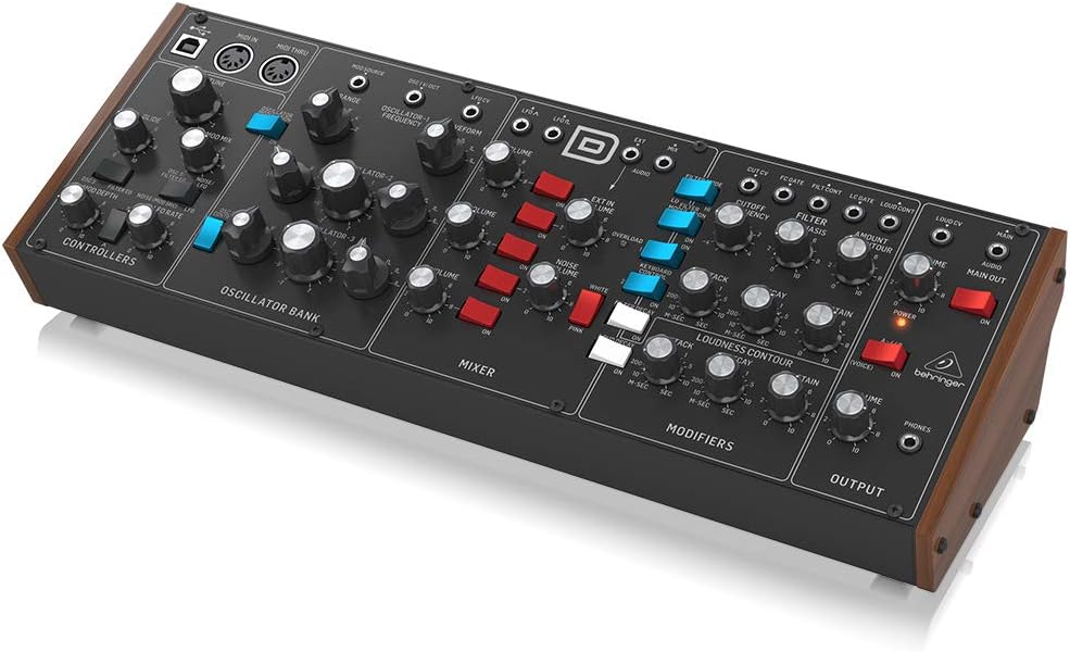 Behringer Legendärer Analog-Synthesizer Modell D, mit 3 VCO-Anschlüssen & Goobay 50020 Audio Stereo