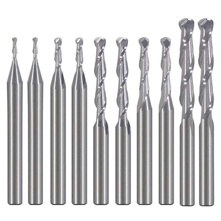 EU_HOZLY Fräser für Holzarbeiten, Durchmesser 1 mm, 1,5 mm, 2,0 mm, 2,5 mm, 3,175 mm, Hartmetall-Kug