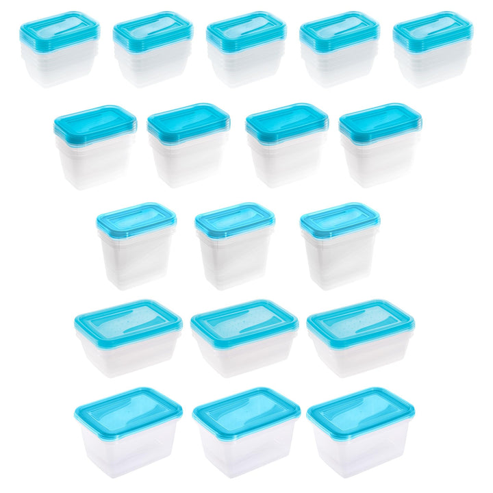 keeeper fredo fresh 17x Frischhaltedosen, Fresh Blue (Transparent) Blau 17x versch. Grössen, Blau 17