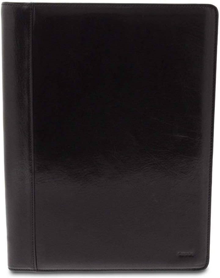 GIUDI ® - Leder-Unterarmtasche aus echtem Rindsleder, Made in Italy, Notizblock, Stiftehalter, Schwa