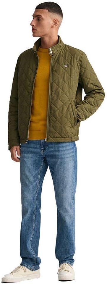 GANT Herren Quilted Windcheater Jacke S JUNIPER GREEN, S JUNIPER GREEN