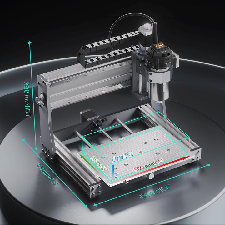 Genmitsu 3020-PRO Ultra CNC-Fräsmaschine, Vollmetall-Graviergerät, Aufgerüstete 710-W-Spindel für Me