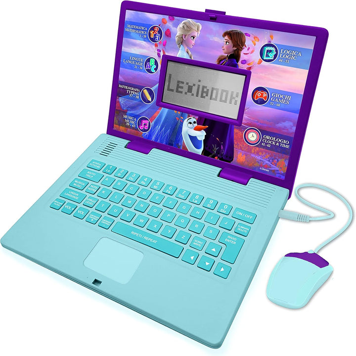 Lexibook JC598FZi5 Disney Frozen 2-Pädagogischer und zweisprachiger Laptop Italienisch/Englisch Mädc