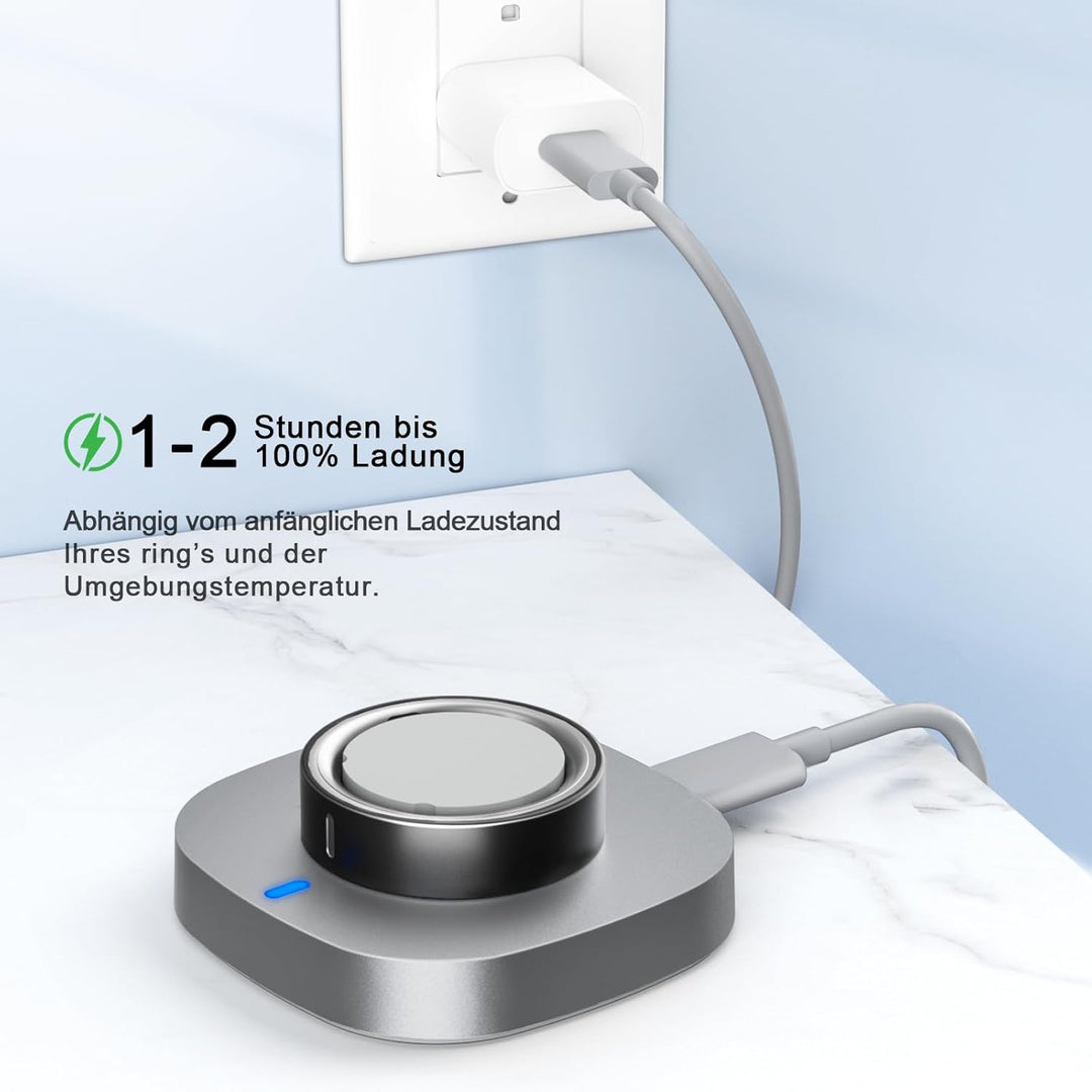 ZOOROO Ladegerät kompatibel mit Oura Ring Gen 4/4 Ceramic, Schnelllade-Dock mit USB C Kabel Tragbare
