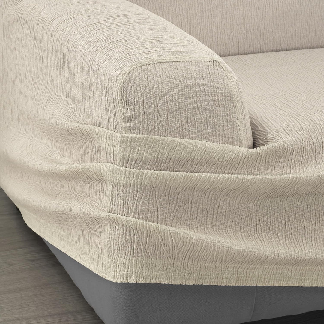 Martina Home Elastischer Sofabezug Modell Emilia 4 Plätze Elfenbein 4 Sitzer Elfenbein, 4 Sitzer Elf