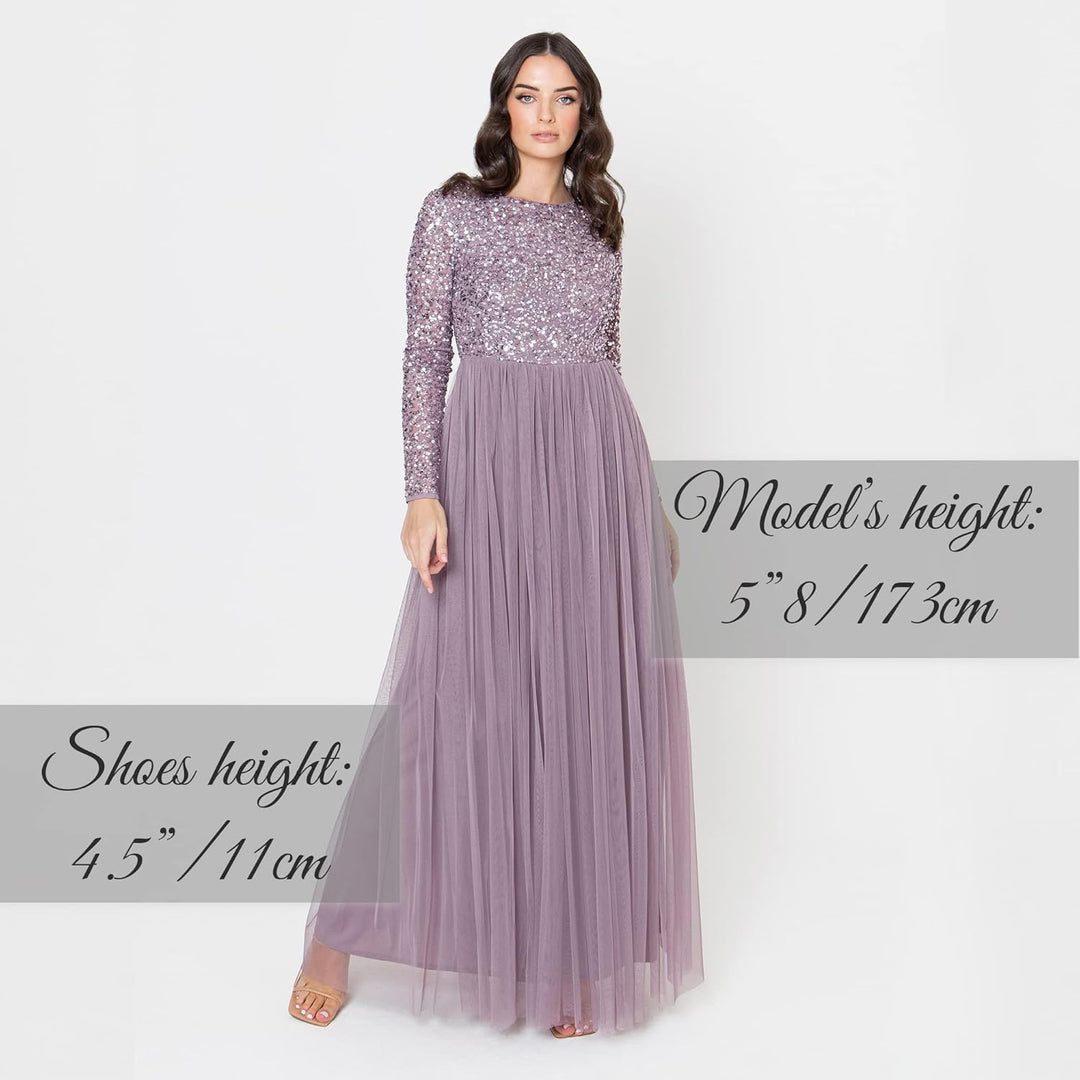 Maya Deluxe Damen Bridesmaid Dress Moody Lilac 44, Moody Lilac 44