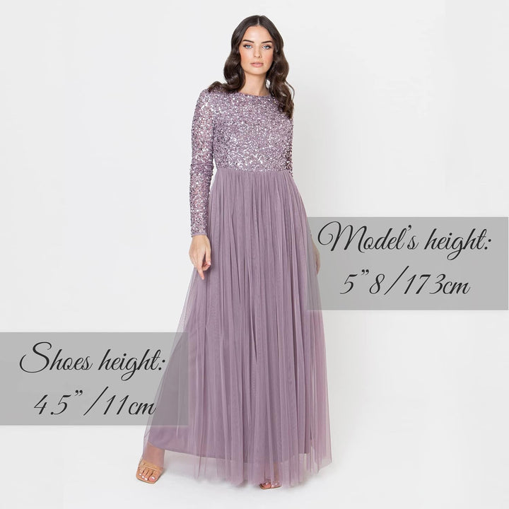 Maya Deluxe Damen Bridesmaid Dress Moody Lilac 44, Moody Lilac 44
