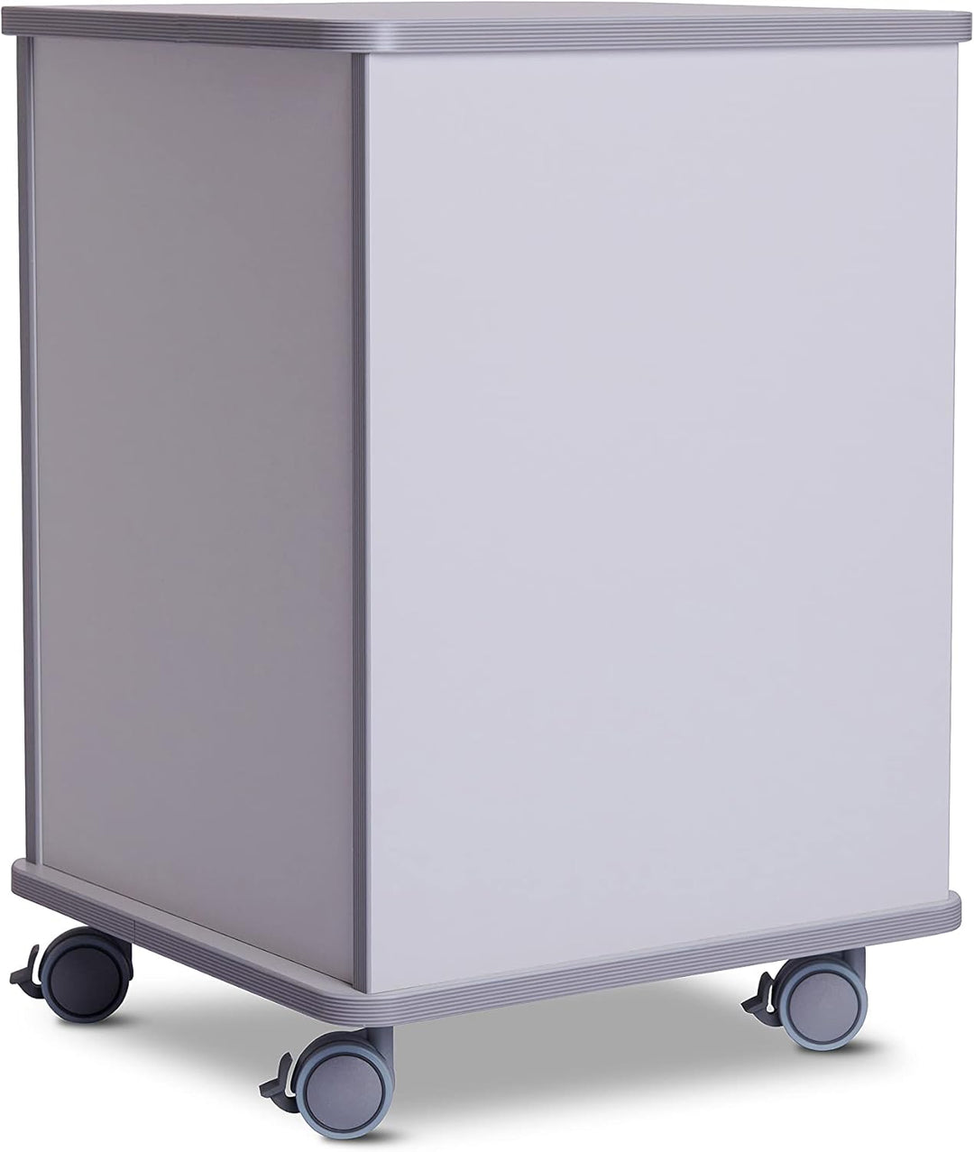 Rocada | Kleiner Druckertisch | Bürowagen mit Rollen | Rollcontainer mit 1 Regal und 1 Metalltür | E