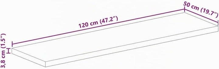 vidaXL Tischplatte, Holzplatte Rechteckig, Massivholzplatte für Bartisch Beistelltisch Esstisch, Ers
