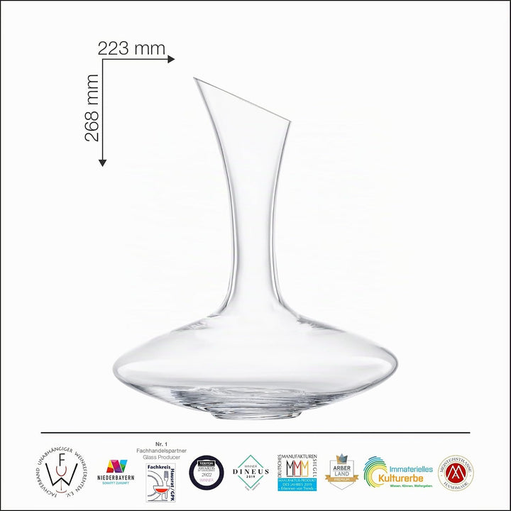 EISCH Dekanter Performance - handgefertigt – für Rotwein & Weisswein - hochwertiges Kristallglas - e