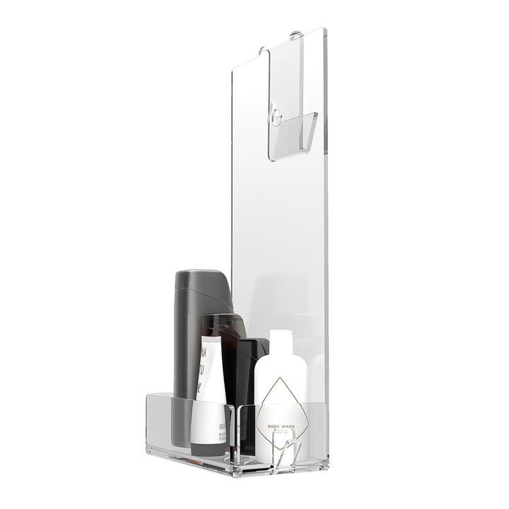 Agplex Duschablage zum Aufhängen, Transparente Acrylglas Duschgel- und Shampooablage - Seifenhalter