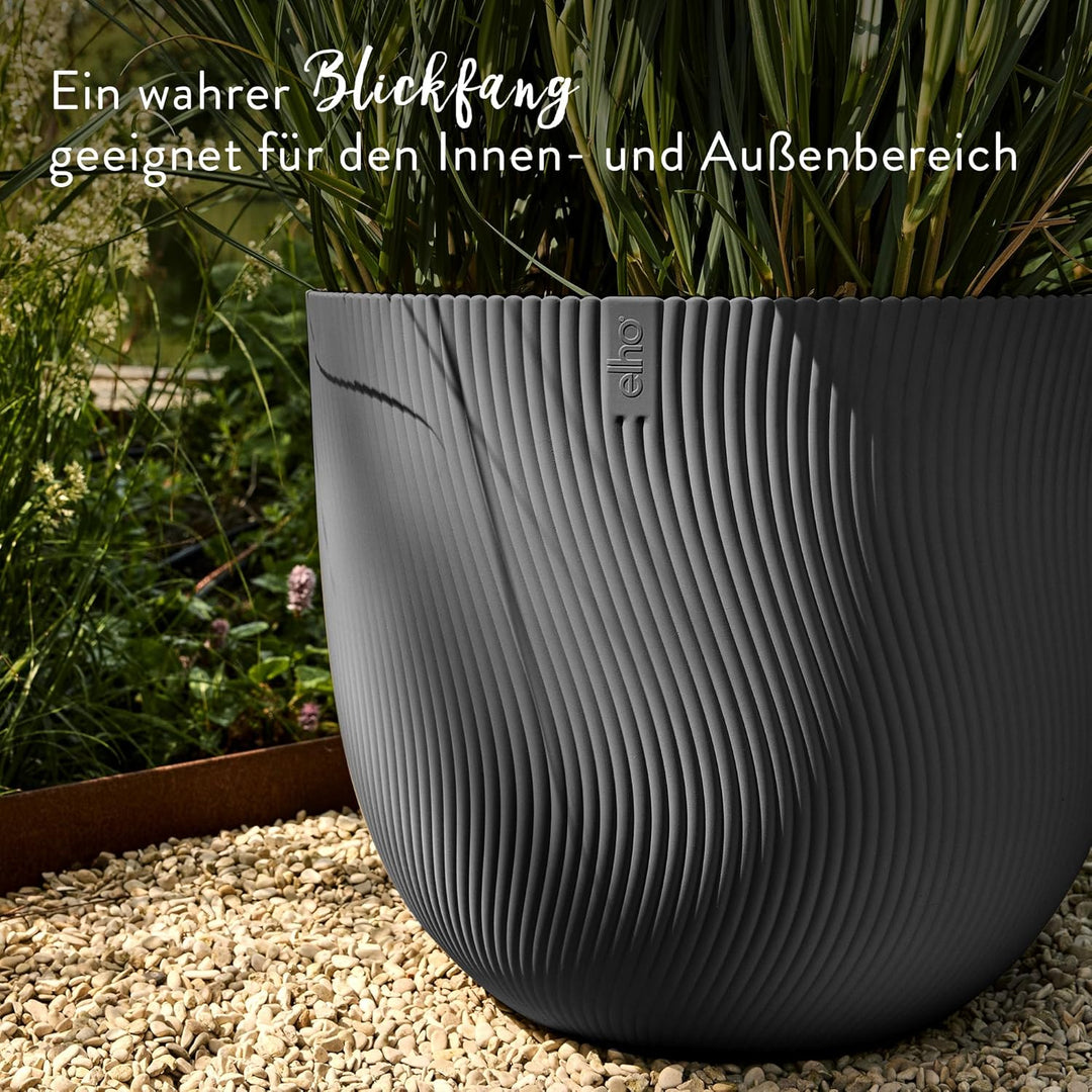 elho Sereh Round 40 - Flower Pot for Indoor and Outdoor Use - 100% Recycled Plastic - Diameter 39.0