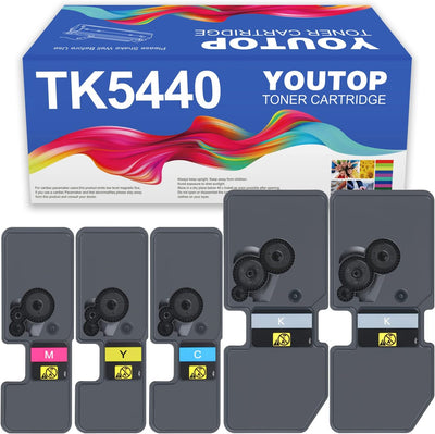 YOUTOP Wiederaufbereitete TK5440 TK-5440 kompatible Tonerkartusche 2 Schwarz Cyan Magenta Gelb Ersat