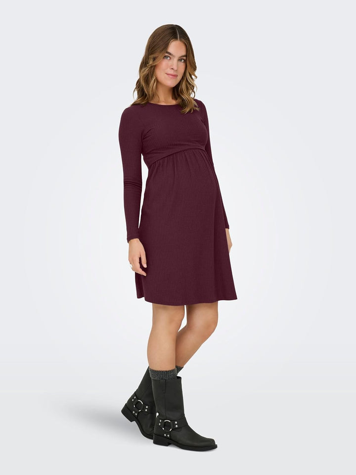 ONLY Female Kleid OLMMALAYA Kurzes Kleid XS Winetasting, XS Winetasting