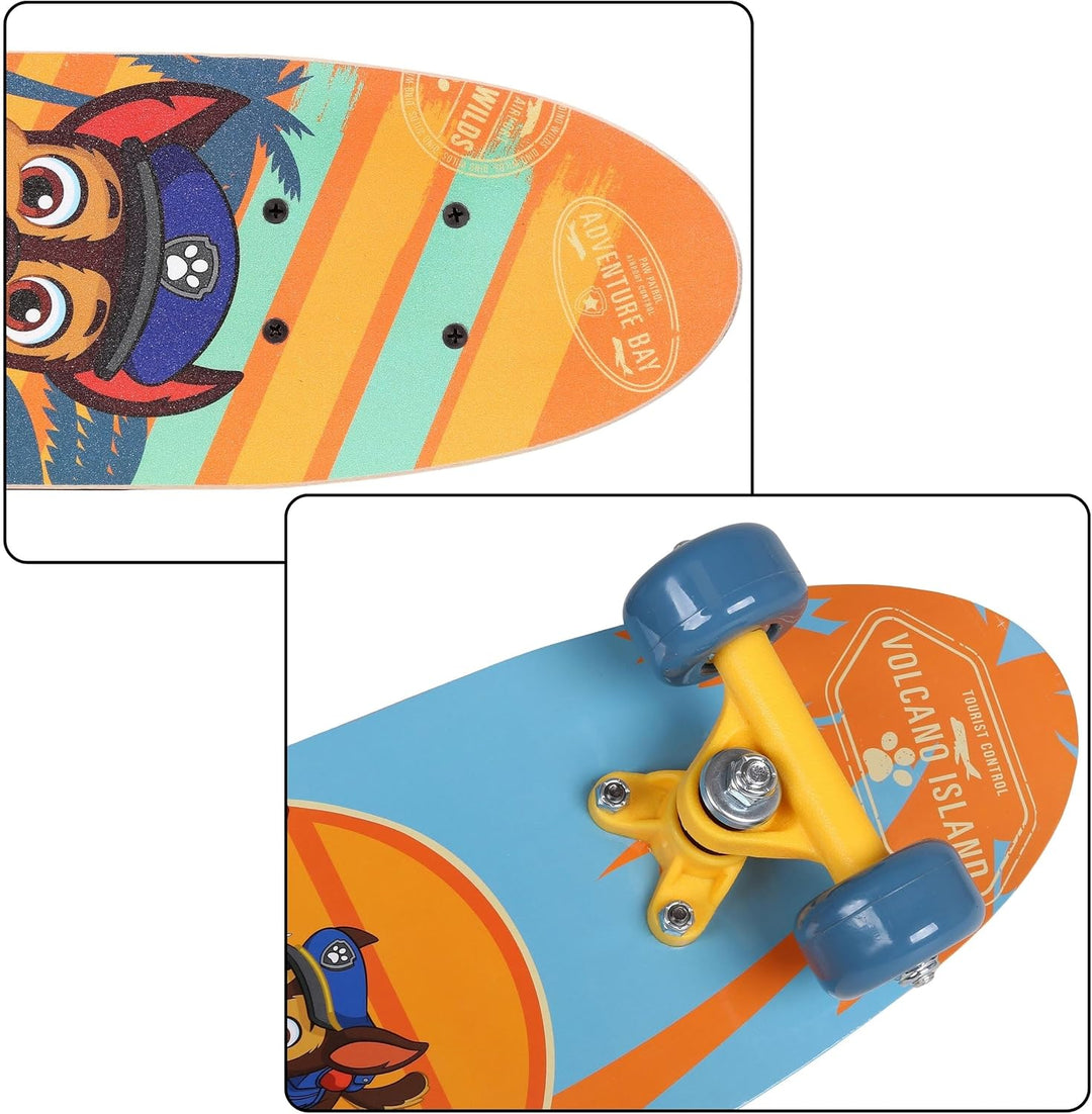Paw Patrol Chase Holz Skateboard für Jungen 61cm, rutschfestes Brett 20-50kg Mehrfarbig, Mehrfarbig