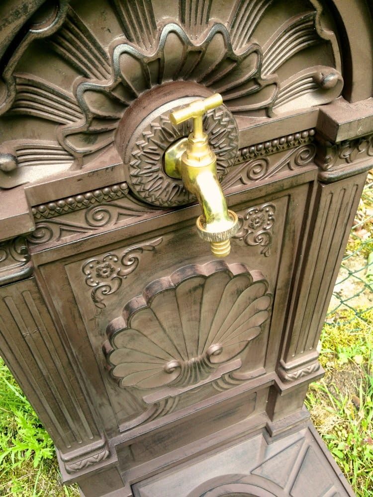 Antikas - Standbrunnen als Garten-Brunnen, Landhaus Zapfsäule, Wasserzapfstelle mit Hahn
