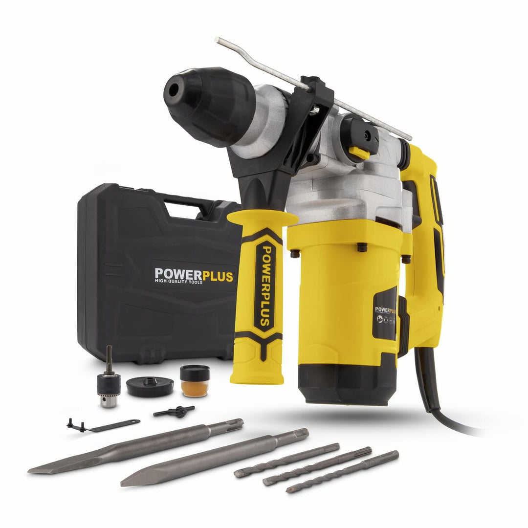 Powerplus Kombibohrmaschine POWX1175 Kombibohrer zum Bohren, Meisseln und Hämmern – Kombibohrer für