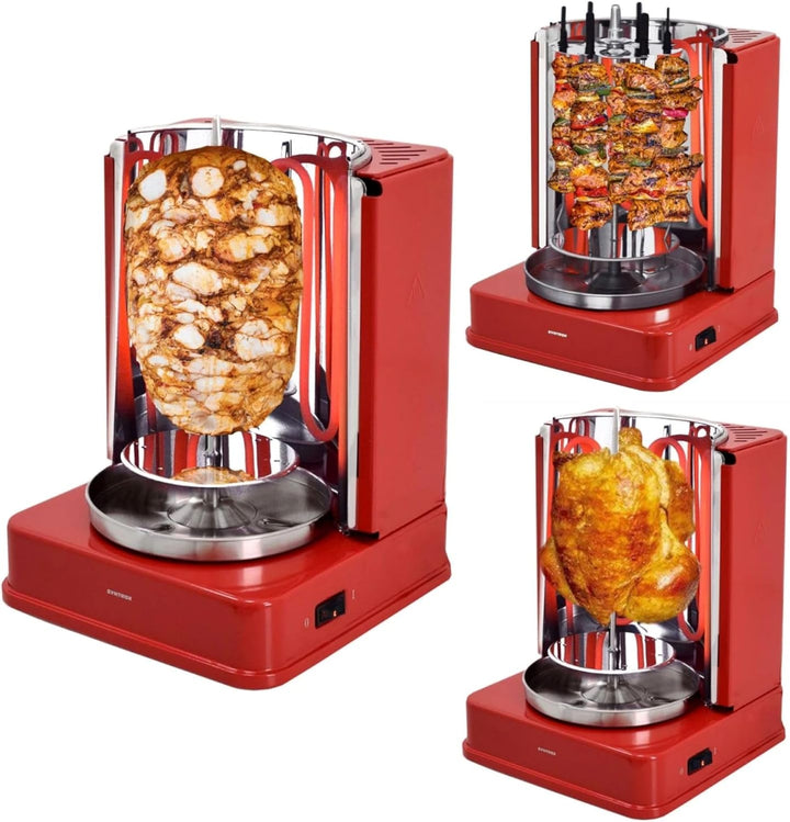 Syntrox Dönergrill Quandira 1400W - Rotisserie Grill für Döner, Hähnchen, Fisch & Gemüse - Gyrosgril