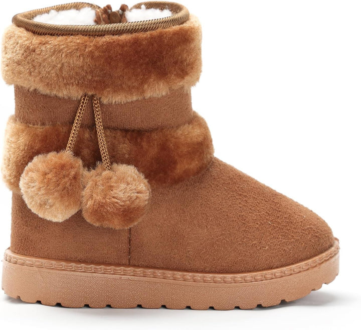 Mädchen Warm Gefütterte Schneestiefel Baby Kinder Plüsch Winterstiefel Flach rutschfeste Stiefel Kle