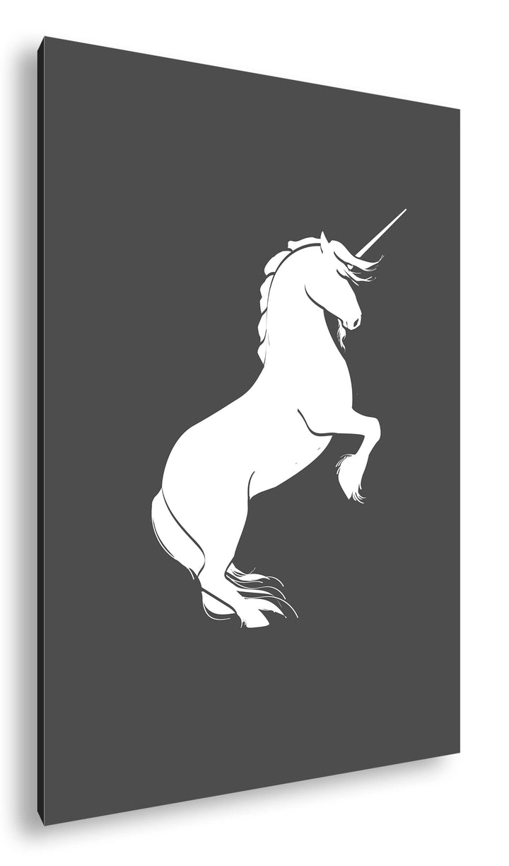 deyoli Einhorn Logo Format: 80x60 als Leinwandbild, Motiv fertig gerahmt auf Echtholzrahmen, Hochwer