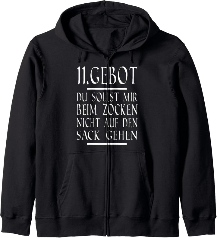 Gamer Zocker Videospiele Konsole 11. Gebot Geschenk Kapuzenjacke