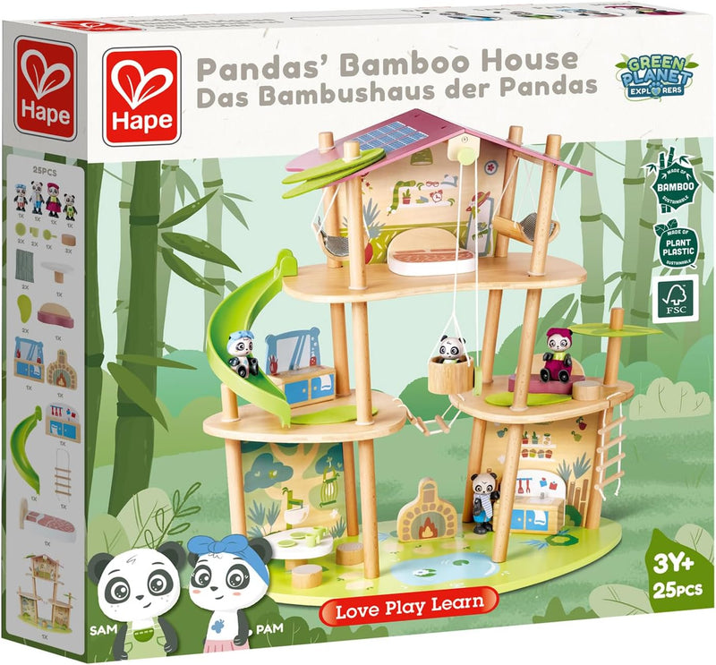 Hape Green Planet Explorers Das Bambushaus der Pandas