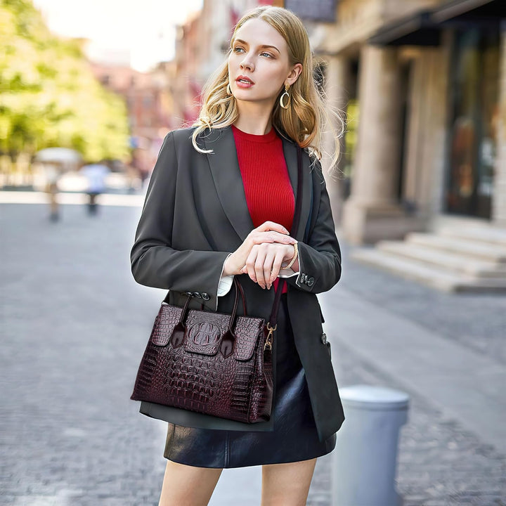 DIRRONA Elegant Damen Umhängetasche Retro Handtasche Casual Reise Schultertasche Gross Kapazität Umh