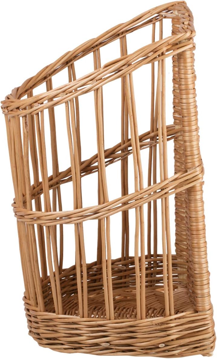 Baguettekorb aus Weide, Backwarenkorb, Stangenbrotkorb, Brotständer, Brotkasten aus natürlichem Weid