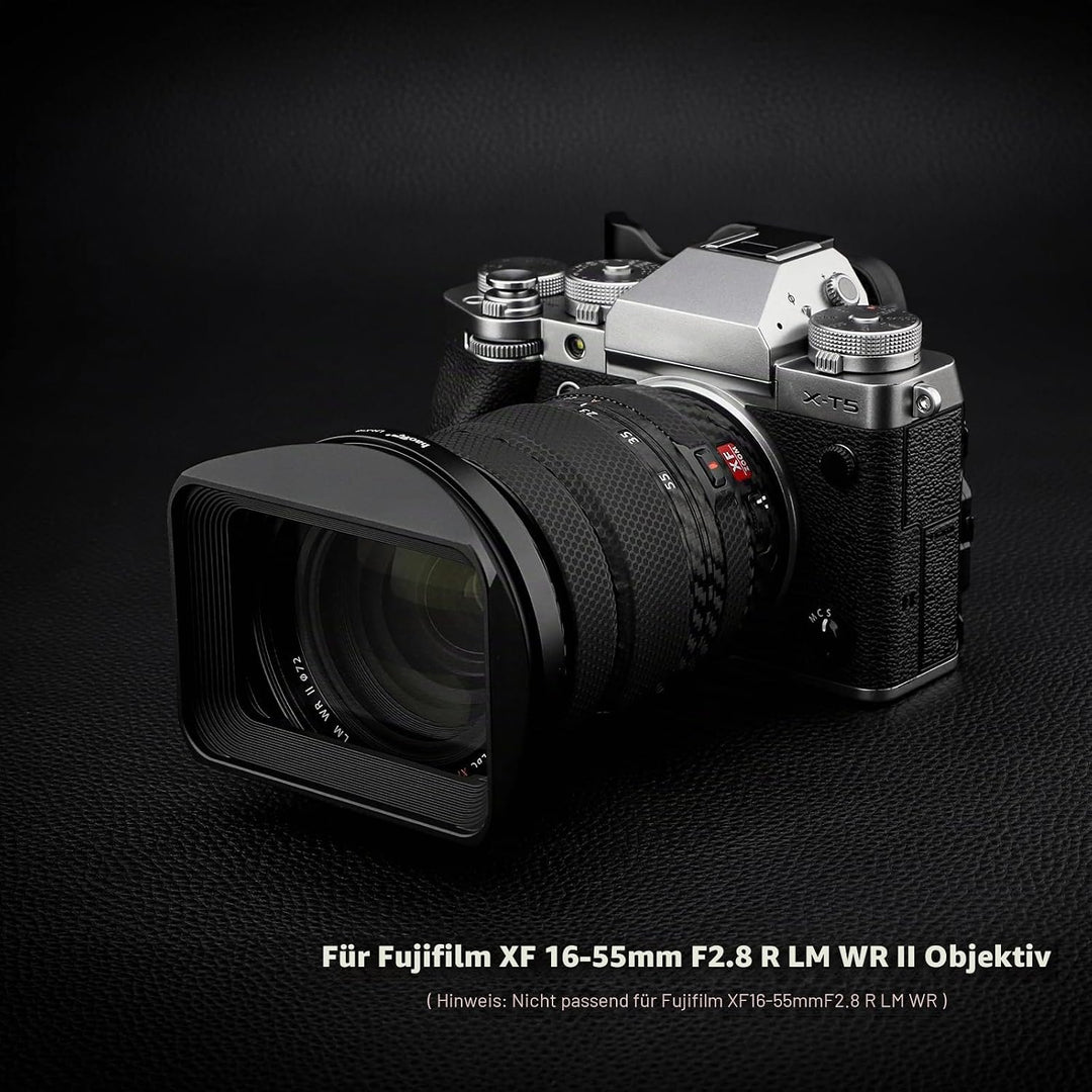 Haoge LH-X18 Gegenlichtblende mit Bajonettsockel für Fujifilm Fuji Fujinon XF 16-80 mm F4 R OIS WR X