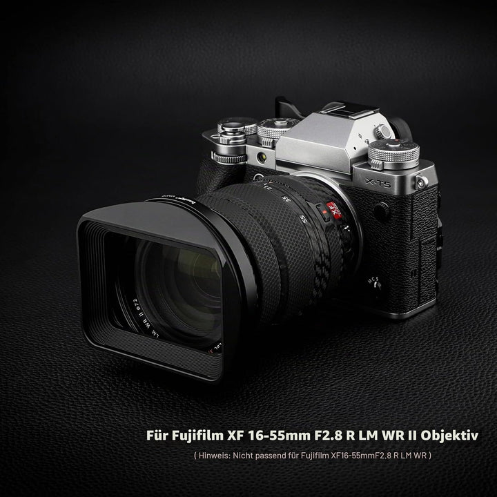 Haoge LH-X18 Gegenlichtblende mit Bajonettsockel für Fujifilm Fuji Fujinon XF 16-80 mm F4 R OIS WR X