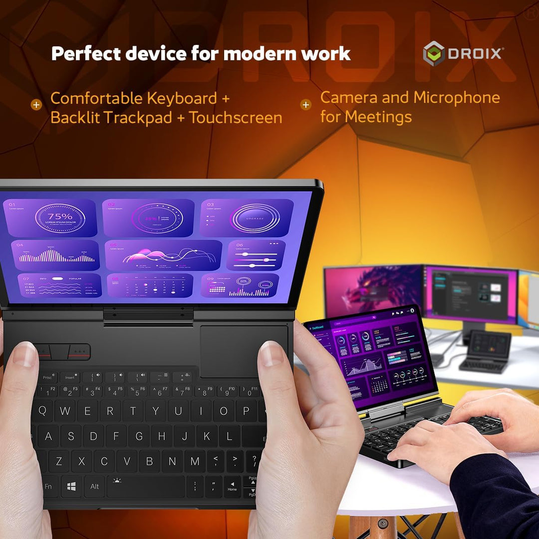 GPD Pocket 4: Mini-Laptop mit AMD Ryzen AI 9 HX 370 CPU, Radeon 890M GPU, 32GB LPDDR5X RAM, 4TB PCIe