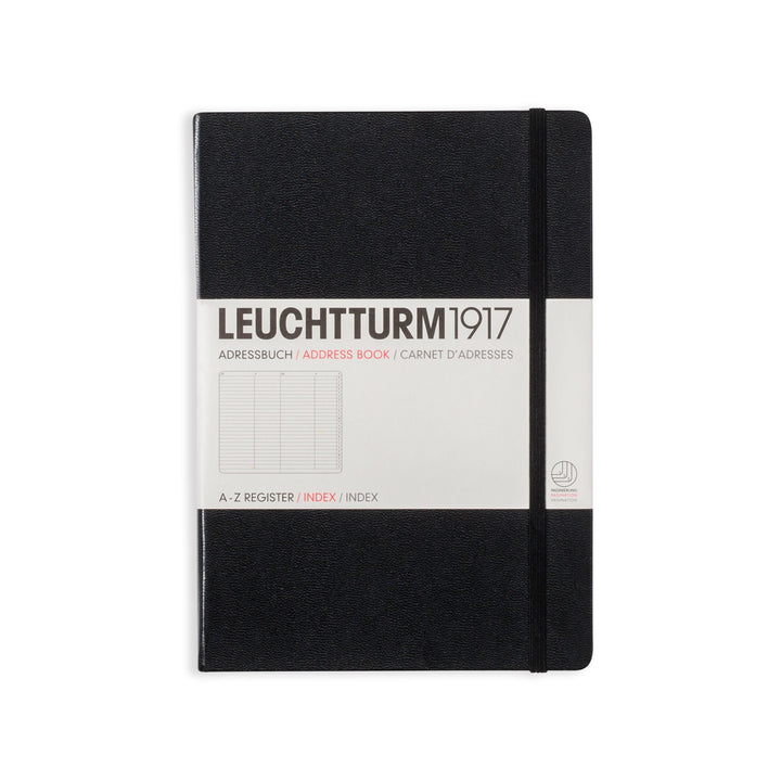LEUCHTTURM1917 330862 Adressbuch Medium (A5), Hardcover, Schwarz, Medium (A5)
