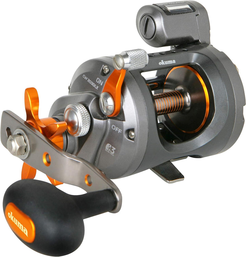 Okuma Schlepprolle für kaltes Wasser Cw-303dlx: 420 Yds-9 kg, linke Hand, Cw-303dlx: 420 Yds-9 kg, l