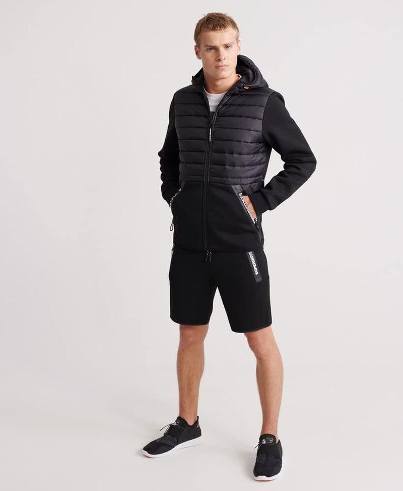 Superdry Herren Core Gymtech Hybrid-Sport-Sweatshirts M Schwarz, M Schwarz
