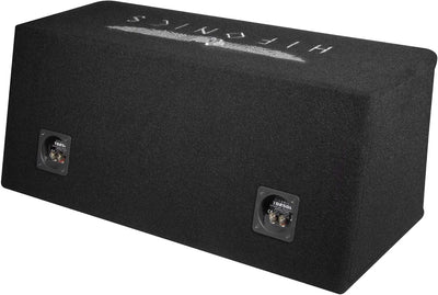 HIFONICS Titan TD-250R 2x25cm Gehäuse Bassreflex Subwoofer 1200 Watt Schwarz