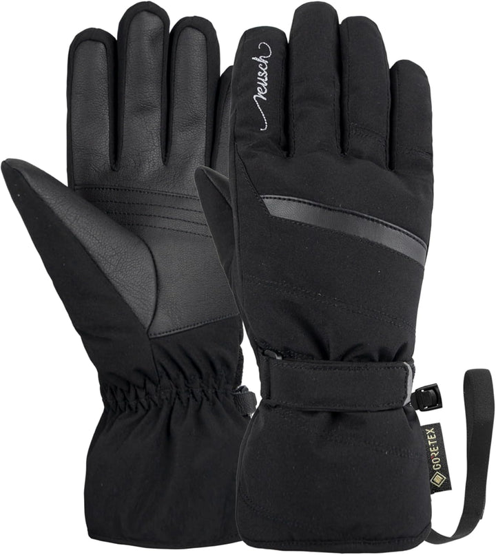 Reusch Damen Erwachsene Fingerhandschuhe Sandy Gore-tex Warm, Wasserdicht, Atmungsaktiv 6 schwarz-si