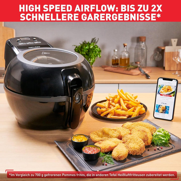 Tefal FZ7228 ActiFry Extra Heissluftfritteuse | AirFryer mit Rührarm, kein Schütteln | 1550 W | 1,2