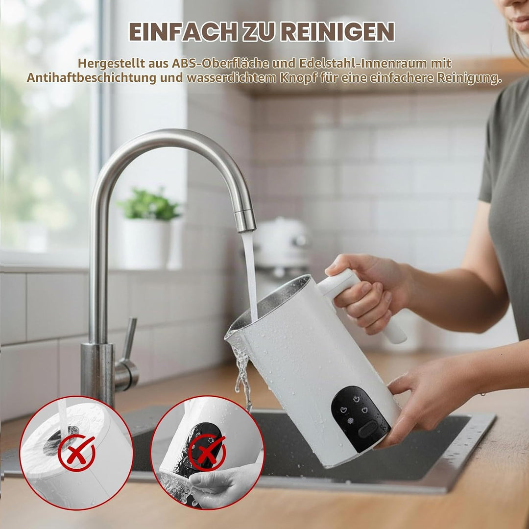4-In-1 Elektrischer Milchaufschäumer: Automatischer Milchaufschäumer Für Heisse Kalte Milch Automati