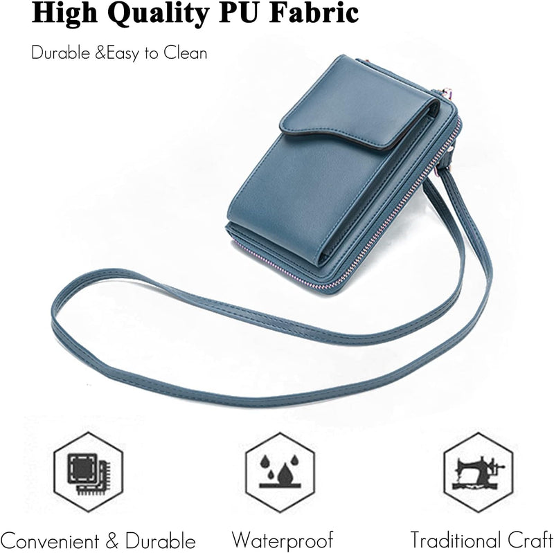 FANDARE Crossbody Tasche Damen Handy Umhängetasche Handytasche zum Umhängen Schultertasche PU Leder